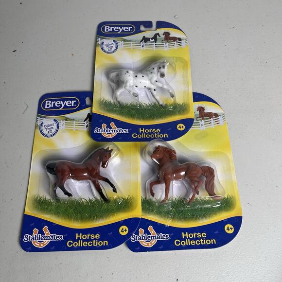 Breyer Stablemates Horse Collection Appaloosa Arabian Warmblood Toy Lot of 3 NEW - Picture 3 of 9